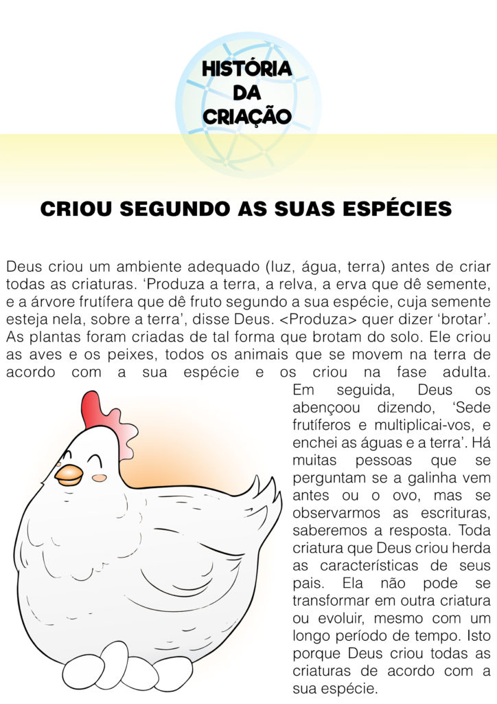 Criou segundo as suas espécies » Jesus Kids